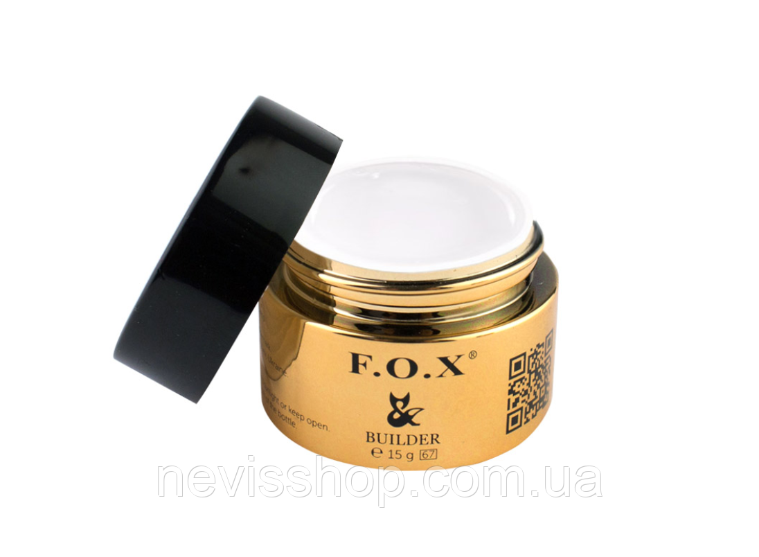 Гель-желе F. O. X. будівельний Gele Builder Gel Clear, прозорий, 15 мл
