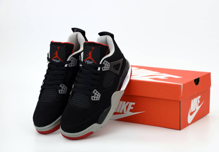 Мужские кроссовки Air Jordan 4 Retro Og Bred (мужские Аир