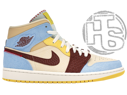 Жіночі кросівки Air Jordan 1 Mid SE Fearless Maison Chateau Rouge CU2803-200, фото 1
