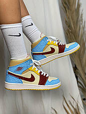 Жіночі кросівки Air Jordan 1 Mid SE Fearless Maison Chateau Rouge CU2803-200, фото 3