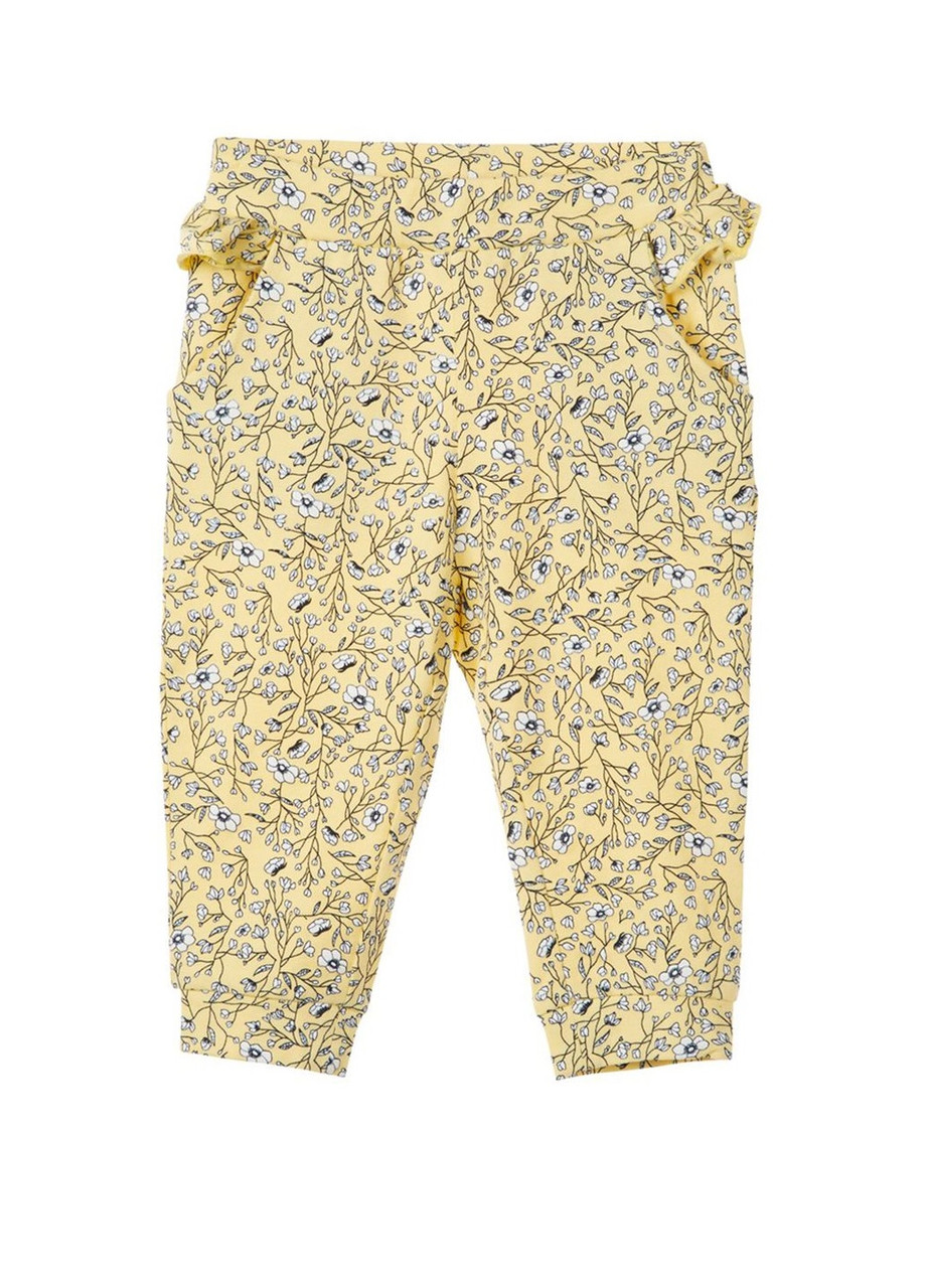 Штани легкі літні для дівчинки з квітами 74 см