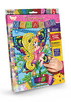 Набір для творчості Блискуча мозаїка Danko Toys БМ-02-01 малюнок наклейки без клею для дітей