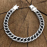 Срібний чоловічий браслет. Плетение персидско, фото 2