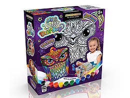 Набір для творчості рюкзак - розмальовка My Color Owl-Bag Danko Toys CВР-01-01 дитячий блискітки фарби пензлик лак, для дітей