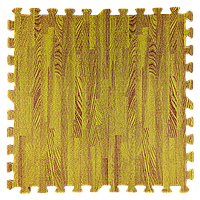 Модульное напольное термо покрытие (60*60*1 см) Мягкий пол пазл Дерево желтое