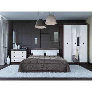 Модульна спальня Соната Еверест Венге темний + Білий