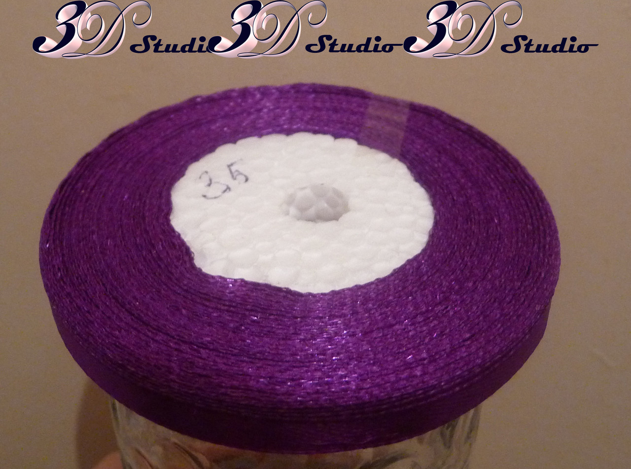 Лента атласная цвет №46 фиолетовый шириной 0,6 см - фото 1 - id-p1329861035