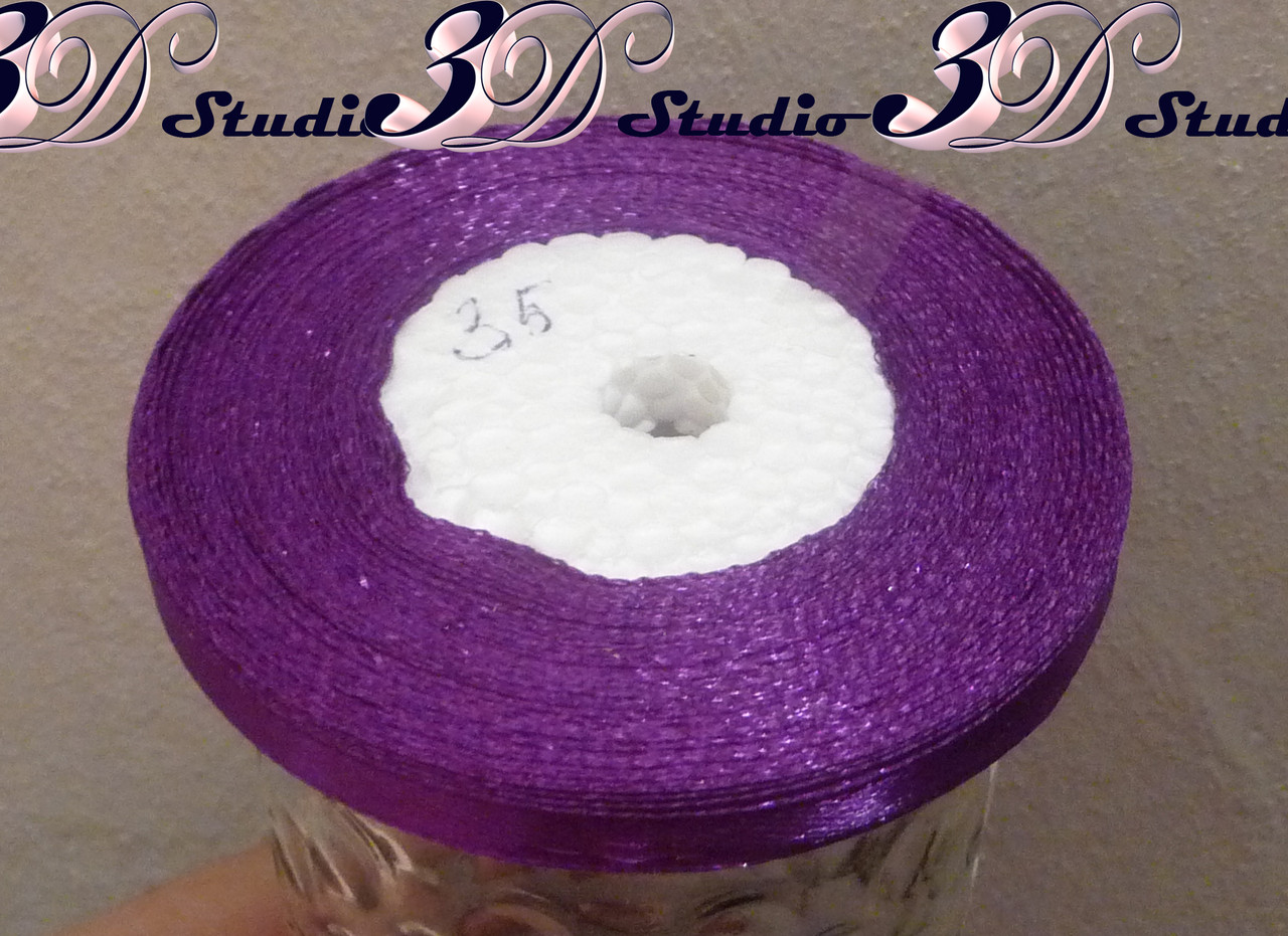 Лента атласная цвет №46 фиолетовый шириной 0,6 см - фото 3 - id-p1329861035