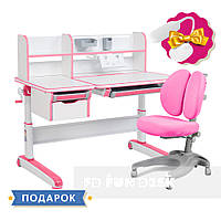 Комплект для принцессы стол-трансформер Libro Pink+эргономичное кресло FunDesk Solerte Pink