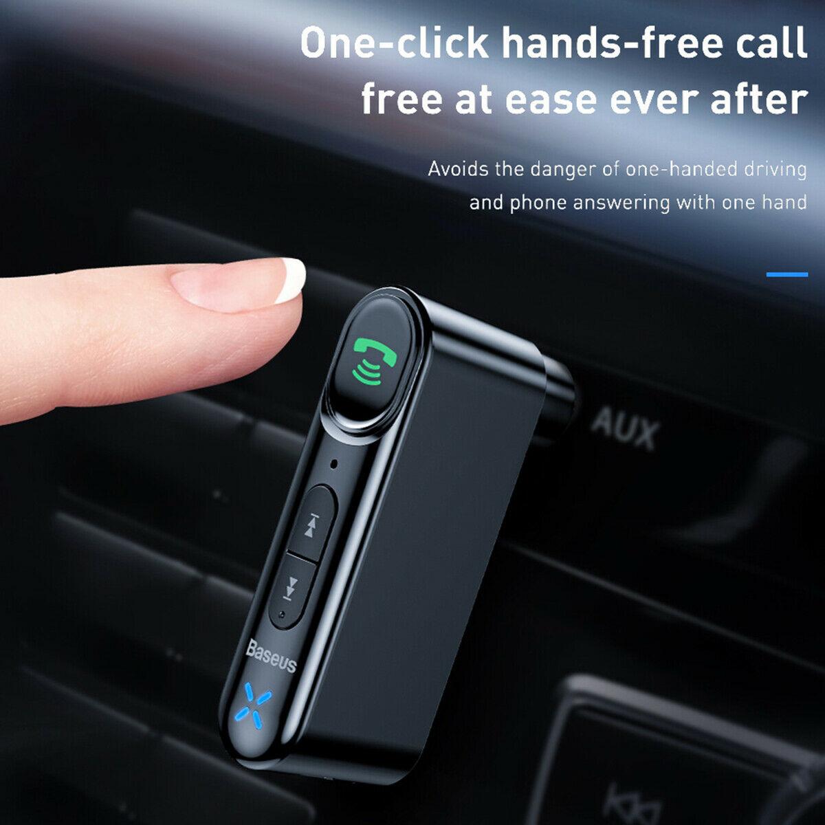 Ресивер Baseus Qiyin AUX Car Bluetooth Receiver Black (WXQY-01) - фото 1 - id-p1329900977