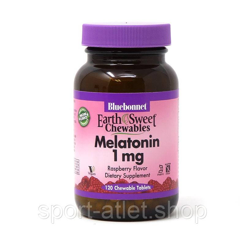 Натуральна добавка Bluebonnet Nutrition Earth Sweet Chewables Melatonin 1 mg, 120 жувальних таблеток