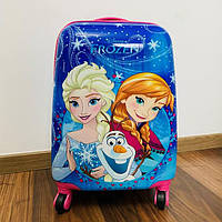 Детский чемодан для девочек на колесах Холодное сердце (Эльза)