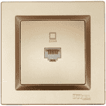 Компьютерная розетка Luxel JAZZ (9627) бронзовая