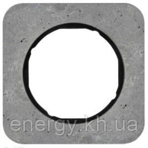 Рамка 1-ная бетон, сірий /чорний Berker R. 1, фото 1