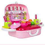 Набори для дітей кухня з овочами продуктами посудом Happy Chef Дитячий набір юного кухаря у валізі кейсі, фото 10