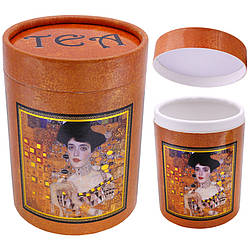 Банку для чаю Р. Клімт Адель, h-10 см, d-7,5 см