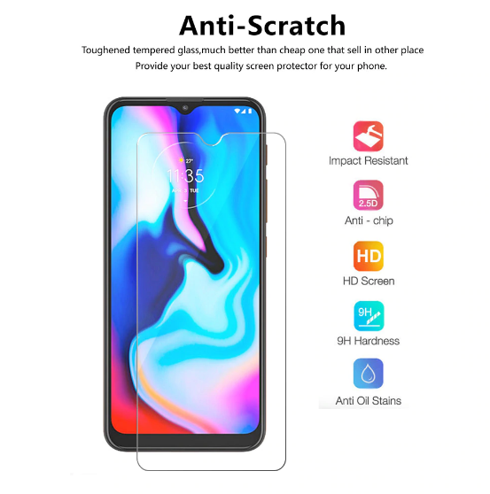 Захисне скло для Motorola E7 Plus чорний