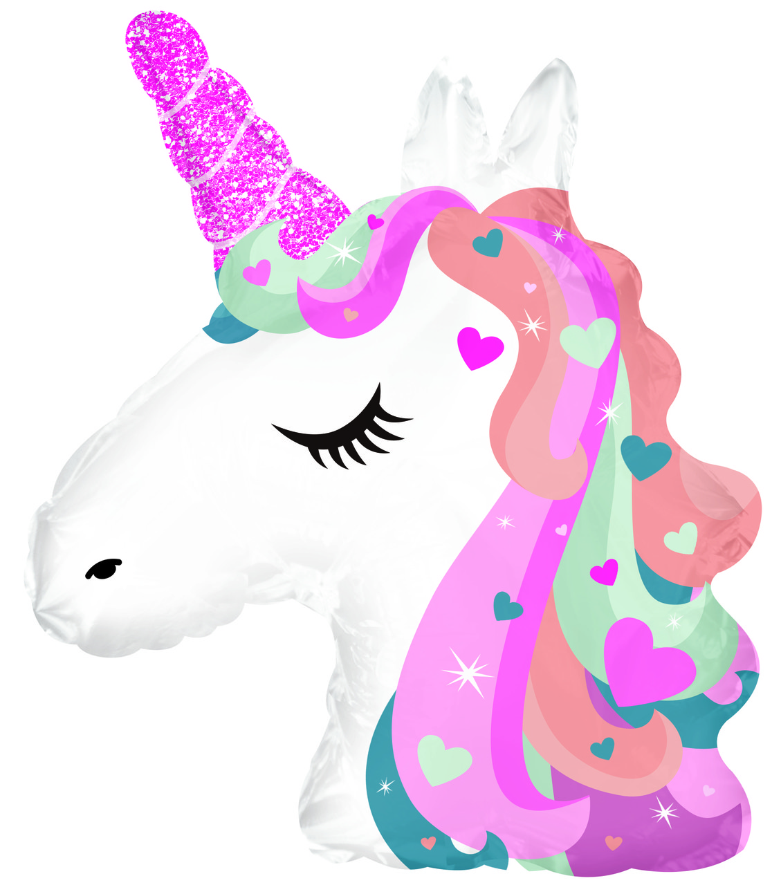 CTI 24" Unicorn Head Foil Balloon. Фольгована куля Єдиноріг