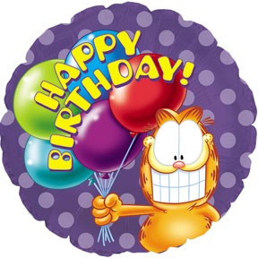 CTI 18" Garfield Birthday Balloons. Фольгована куля Гарфілд З Днем народження. В УП