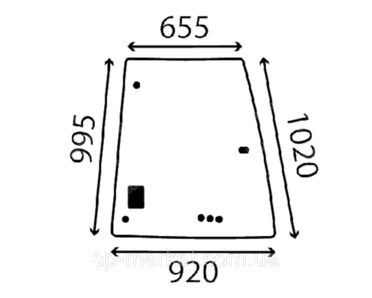 Скло праве верхні CAT 428E 2059597 (205-9597) Верхнє скло двері праве CATERPILLAR 428E 428F 2059597, фото 1