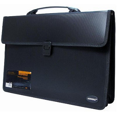 Портфель пластиковий 2 відділення B4 SOZ 10503 чорний, фото 1