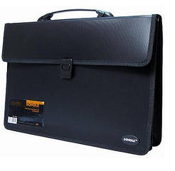 Портфель пластиковий 2 відділення B4 SOZ 10503 чорний