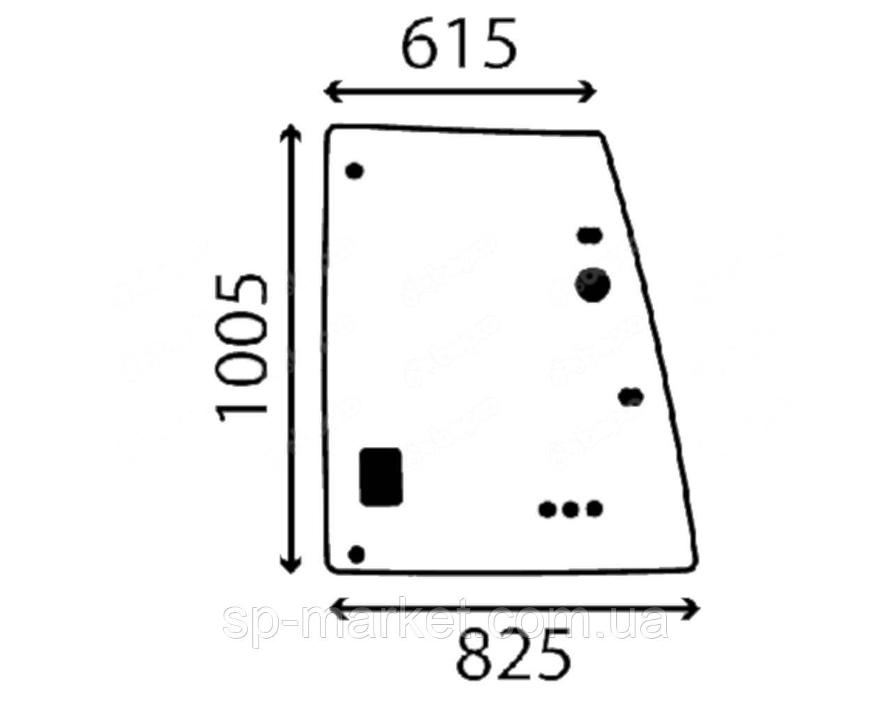 Скло ліве заднє CAT 428E 2059621 (205-9621) Caterpillar (CAT), фото 1