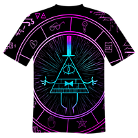 Футболка 3D з принтом "Neon Bill Cipher"