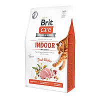 Сухий корм для домашніх котів Brit Care Cat GF Indoor Anti-stress з куркою 2кг