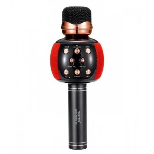 Караоке-мікрофон портативний Wster WS-2911, чорний, фото 1