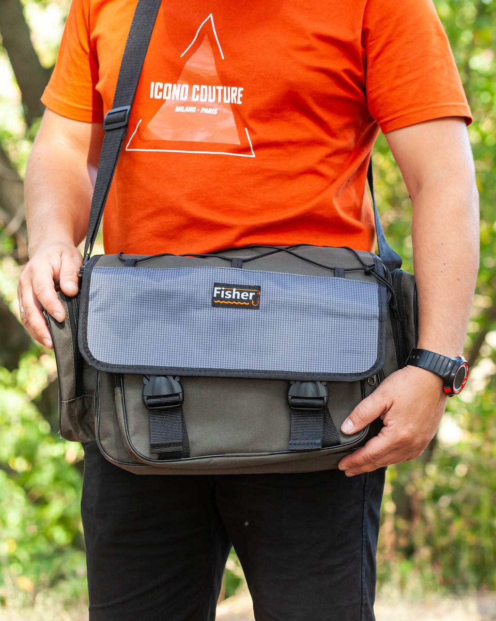 Сумка спінінгіста, Сумка спінінгіста універсальна, Спиннинговая сумка, Fisher