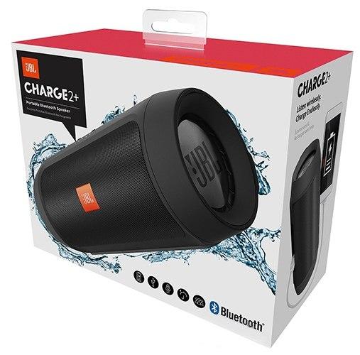 Бездротова портативна Bluetooth колонка JBL Charge 2+ із захистом від вологи та пилу blak