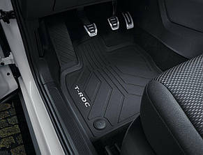 Килимки Volkswagen  T-Roc (2017 - ...) в салон гумові оригінал (4 шт) (2GM06150082V)