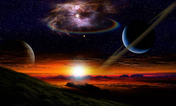 Алмазна мозаїка Кільця Сатурна 30x40 см без рамки 40 x 8 x 5 см (H8665)