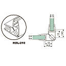 З'єднувальний профіль ПВХ HDL-210 СКЛО-СКЛО МАГНІТНИЙ (УЩІЛЬНЮВАЧ) 90 ГРАДУСІВ ЧОРНИЙ, фото 2