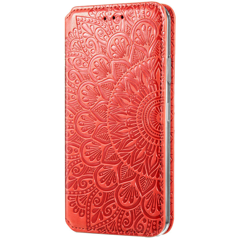 Шкіряний чохол книжка GETMAN Mandala (PU) для Xiaomi Redmi 9C Червоний