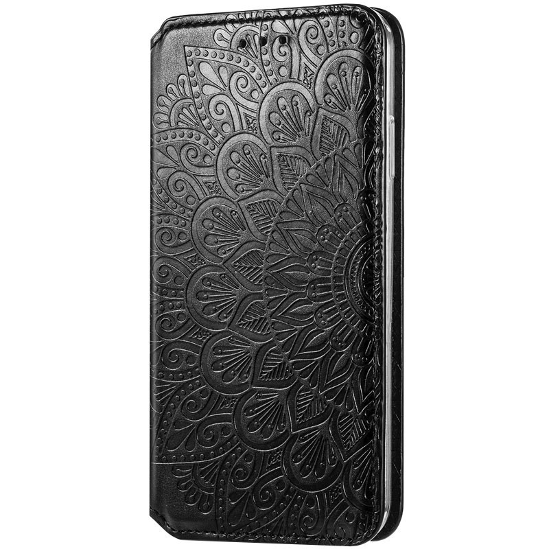 Шкіряний чохол книжка GETMAN Mandala (PU) для Xiaomi Redmi Note 9s / Note 9 Pro / Note 9 Pro Max Чорний