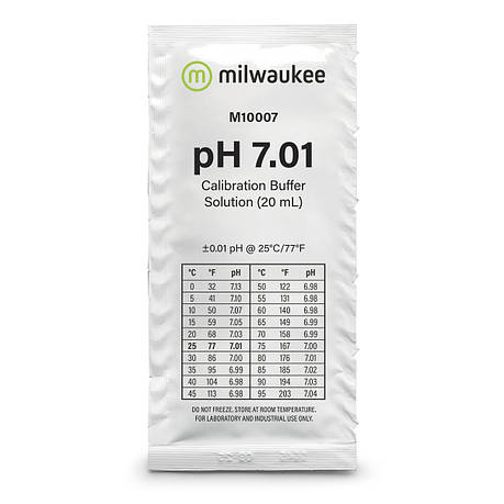 Буферний розчин для pH метрів pH 7.01 MILWAUKEE 20 мл, M10007, фото 1