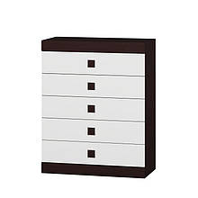 Комод у вітальню з ламінованої ДСП Соната 2 Еверест Венге темний + Білий
