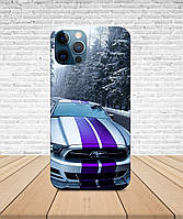 Матовый Чехол iPhone 12 PRO Ford Mustang с принтом