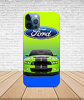 Матовый Чехол iPhone 12 PRO Ford Mustang с принтом