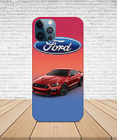 Матовый Чехол iPhone 12 PRO Ford Mustang с принтом