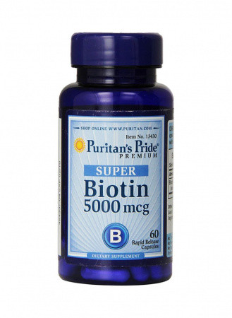 Біотин - Puritan's Pride Biotin 5000 mcg /60 caps
