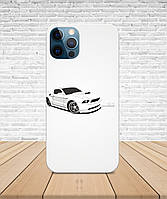 Матовый Чехол iPhone 12 PRO Ford Mustang с принтом