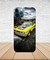 Матовый Чехол iPhone 12 PRO Muscle car Ford Mustang с принтом