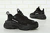 Кросівки чоловічі та жіночі Balenciaga Triple S Black взуття Баленсіага Тріпл З чорні багатошарова підошва Унісекс, фото 9