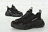 Кросівки чоловічі та жіночі Balenciaga Triple S Black взуття Баленсіага Тріпл З чорні багатошарова підошва Унісекс, фото 8
