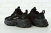Кросівки чоловічі та жіночі Balenciaga Triple S Black взуття Баленсіага Тріпл З чорні багатошарова підошва Унісекс, фото 10