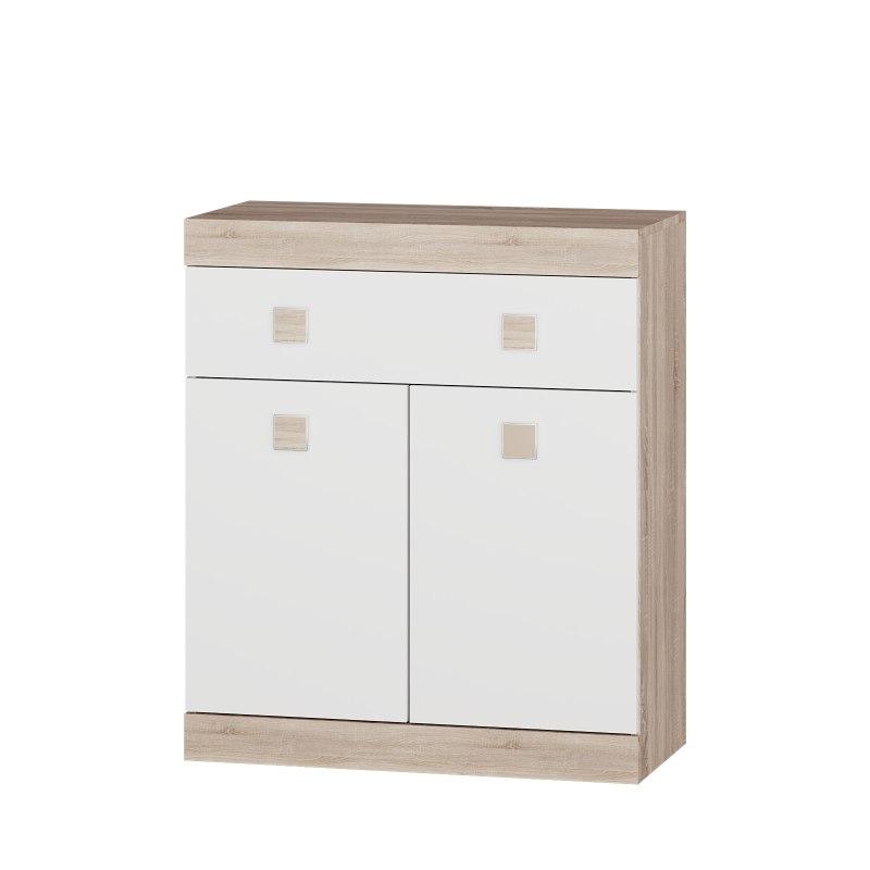 Комод у вітальню з ламінованої ДСП Соната 4 Еверест Дуб Сонома + Білий, фото 1