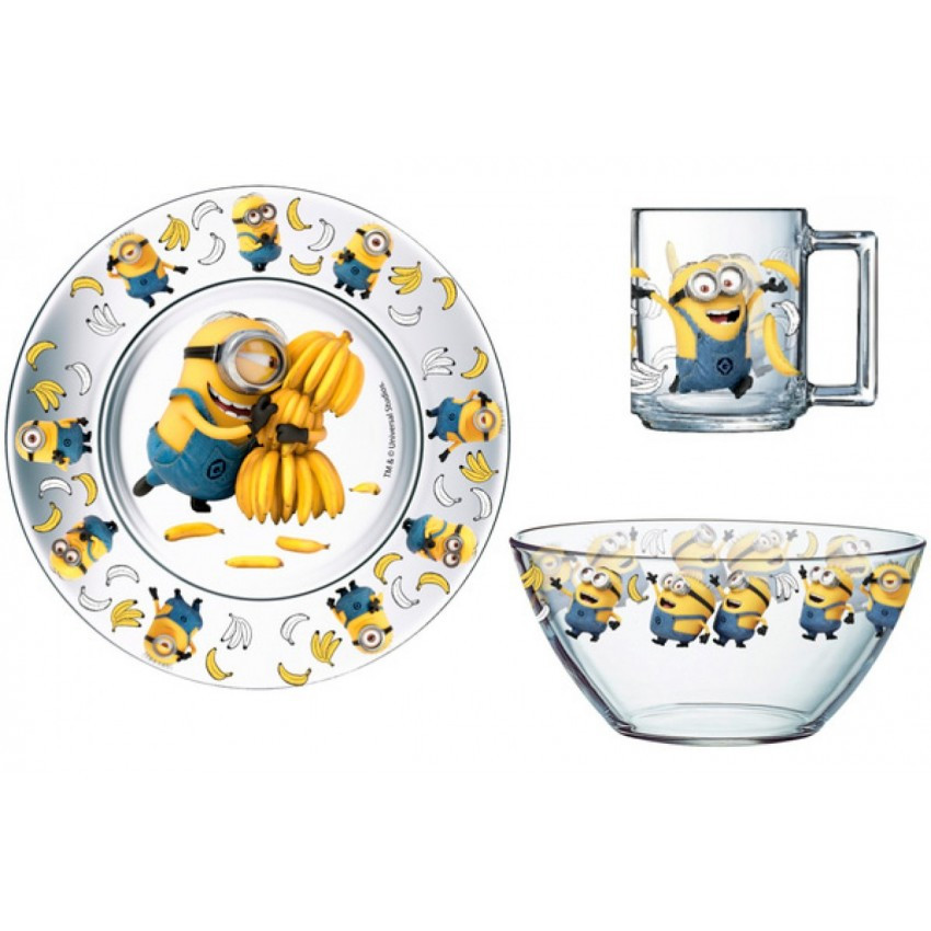 Набір дитячий DISNEY Міньйони 3 предмети 18с2055-3 ДЗ, фото 1